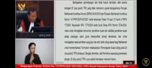 MK Putuskan Pilkada Bungo PSU di 21 TPS, Ini TPS-nya