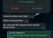 Usai Tangkap Sejumlah Pelaku Narkoba, Nama Kapolres dan Kasat Dicatut