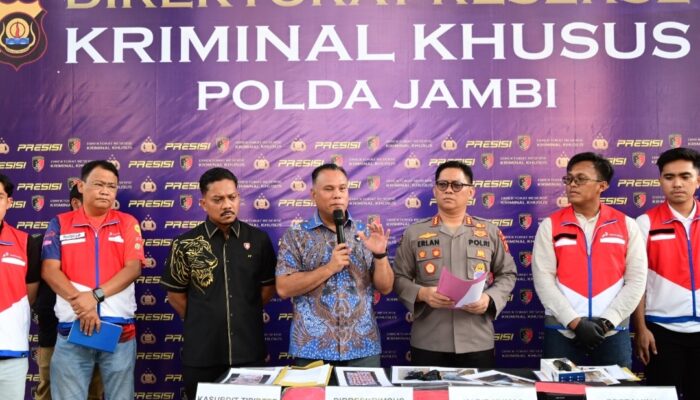 Polda Jambi Ungkap Dugaan Tindak Pidana Migas, Pelangsiran Solar Subsidi di SPBU Lubuk Landai